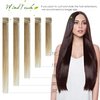 WindTouch Clip in Hair Extensions Human Hair Balayage Mixed Bleach Blonde 15Inch 70g Highlights for Blonde Remy Hair 7PCS #18P613 Gift for Women