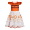 Sukyfecde Princess Dress up for Girls Cosplay Costume Dresses Toddler Kids Birthday Outfits Halloween Role Play Clothes Size 6 Orange