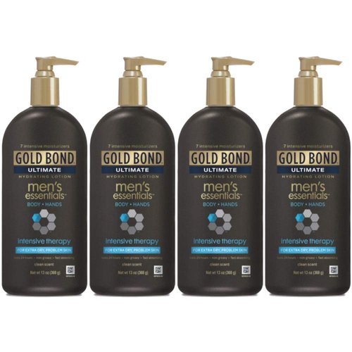 Gold Bond Ultimate Men's Essentials Intensive Therapy Hydrating Lotion 13 oz (Pack of 4)