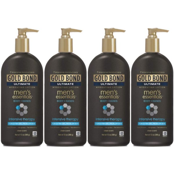 Gold Bond Ultimate Men's Essentials Intensive Therapy Hydrating Lotion 13 oz (Pack of 4)