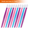 AHIER 10pcs Rubber Nail Cuticle Pusher Tipped Plastic Handle Nail Art Tool Nail Acrylic Cuticle Pusher Cleaner(Random Color)