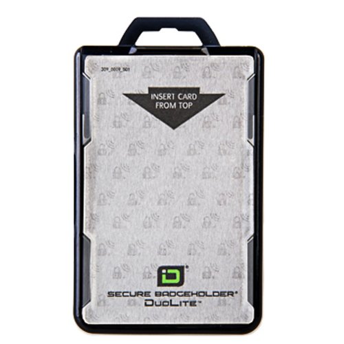 Identity Stronghold Secure Badge Holder Duolite, Black (IDSH2004-001B-blk)