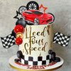 27 PCS Racing Wheel Cake Topper Tyre Cake Decorations for Man Boy Kid Birthday Party Racing Theme Party Race Car Party Favor Supplies (01)