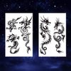 Oottati 6 Sheets Black Flying Dragon Claw Totem Arm Temporary Tattoo Stickers Fake Tattoos That Look Real and Last Long