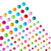 GSHLLO 10 Sheets Face Rhinestone Stickers Craft Crystal Stickers Colorful Face Gem Stickers Face Painting Gems Stickers Eye Nail Stickers Self Adhesive Gems Stickers Red