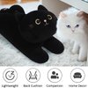 ARELUX 22in Soft Cat Big Sleeping Hugging Pillows,Black Cat Plush Pillow, Kitten Stuffed Animal Throw Pillows Accompany Plush for Friends Family Birthday