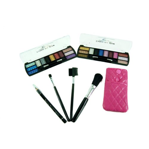 Lady De 24 Colors Eye Shadow Make Up Kit Set Combo (MADE BY PROFUSSION) (Hot Pink)