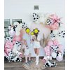 Pink Cow Balloon Garland Kit Cow Print and Pastel Pink White Tan Cowgirl Balloons for Girl my first rodeo birthday party decorations holy cow im one supplies