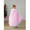 PURFEEL Girls Elsa Cape Kids Warm Hooded Cloak Dress up Princess Cape L 7-10Years