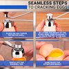 Stainless Steel Egg Cracker Tool - Egg Cutter Egg Shell Cutter Tool Egg Cracker Tool for Eggs Kitchen Gadgets - Egg Shell Opener Topper Cutter Egg Cup Cutter Egg Cracking Tool Handheld Egg Slicer