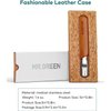 Stainless Steel Nail File with Anti-Slip Handle and Leather Case, Double Sided and Files Nails Easily for Men and Woman