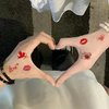 84 PCS Lips Kiss Heart Temporary Tattoo Stickers Red Love Rose Waterproof Fake Tattoo Decals Valentines Face Stickers Decorations