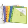 Avery Mini Binder Pockets, Assorted Colors, Fits 3-Ring and 7-Ring Binders, Durable, 5 Slash Jackets (75307)