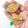 Lemon Hair Clip,Cellulose Acetate Hair Clips,Big Claw Clips for Women,Hair Accessories,Pack of 2