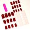 RUPOFUZA Red Press on Nails Medium Fake Nails 24Pcs Square False Nails with Sparm Cat Eye Designs Acrylic Nails Press ons Artificial Nails Stick on Nails for Women