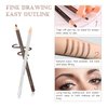 LSxia Waterproof Eye-Brows Pen-cil Set, Pull Cord Peel-off Eyebrow Pencil Microblading Eyebrow Pen Supplies Kit, White Eye-Liner Pencil and Eyebrows Tool Tattoo Makeup For Marking (5+1 Dark Brown)