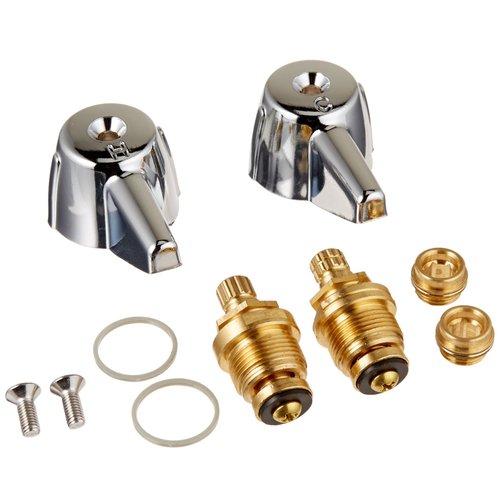 Danco 39674E 2-Handle Lavatory Faucet Trim Kit for Central Brass with Stems and Seats, Chrome