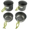 G4Free 2/4/13 PCS Camping Cookware Mess Kit Hiking Backpacking Picnic Cooking Bowl Non Stick Pot Knife Spoon Set (4PCS)