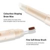 Boobeen Brow Wax Clear, Waterproof Eyebrow Wax Styling Pencil, Shaping with Slanted Tip Application, Long-Lasting Hold