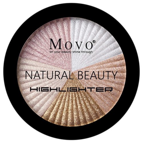 Move Highlighter Powder Makeup Palette 5 Colors Shimmer Glitter Highlighter Palette High Pigment Face Illuminator Makeup Set(Light）