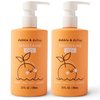 Dabble & Dollop Tangerine Body Wash & Shampoo - 3 in 1 Natural Bubble Bath for Kids, USA-Made, Paraben & Sulfate Free, Vegan, Gluten-Free, Tear-Free (10oz, Pack of 2)