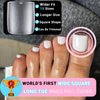 Wider Long Square Toe Nail Tips Full Cover, SINOKAME No File Matte Toe Nail Press Ons Clear, Soak Off Fake Toenails Extensions DIY Home Manicure Kit for Women Men,300 Pcs 15 Sizes