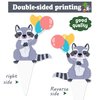 48Pcs Raccoon Theme Cupcake Toppers Woodland Animal Birthday Party Decorations Cartoon Raccoon Cake Topper Decorations for Woodland Theme Baby Shower Forest Animal Party Supplies