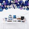 Amandir139pcs Space Balloon Garland Arch Kit - Outer Space Birthday Decorations with Blue Purple Silver Galaxy Astronaut Foil Balloons for Boys Kids Space Themed Birthday Party Decoration Supplies