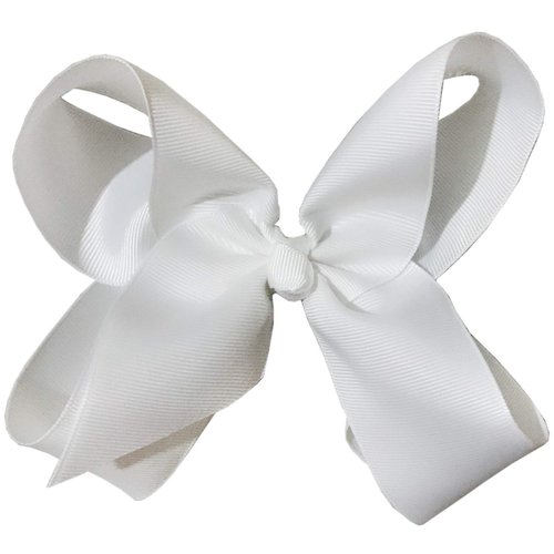 Hair Clips Boutique Hair Bows Alligator Clip for Women Girl Hairpin 6 Inch TSFJ02 (White)