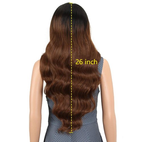 Joedir 26&quot; Big Curly Wavy Supreme Free Parting HD Lace Frontal Wigs With Baby Hair High Temperatu...