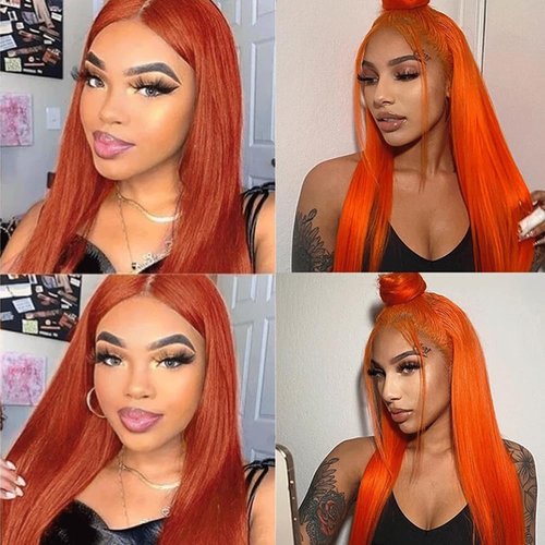 16 18 20 Inch Color 350 Bundles Human Hair Ginger Straight Human Hair Bundles Color 350 Straight Bundles Human Hair Extensions Ginger Orange Bundles Remy Hair