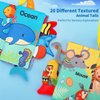 BARMACO Baby Soft Books, Touch and Feel Crinkle Cloth Books for Babies, Infants & Toddlers, Learning Toys Gifts for Boys & Girls, Early Development Interactive Sensory Toys, Ocean Animal Tails Books