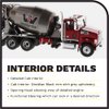 Diecast Masters Western Star 4700 SFFA Concrete Mixer Truck- Metallic Red & Gray | Tandem With Mixer | 1:50 Scale Model Semi Trucks | Diecast Model by Diecast Masters 71033