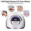 UV LED Nail Lamp with UV Gloves 72 Beads,300W Professional UV Nail Dryer Light for Gel Nails Polish/Acrylic,Fast Curing Gel X Polish Lamp with Phone Holder Smart Sensor 4 Timer,Nail Art Drying Tools