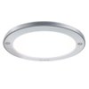 Youtob LED Flush Mount Ceiling Light, 15W 100 Watt Equivalent, 1200lm Brushed Silver Round Lighting Fixture for Closets, Kitchens, Stairwells, Basements, Bedrooms, Washrooms (Cool White 4000K)