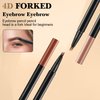 2PCS Upgraded Magic 4-Tip Eyebrow Pencil 3D Waterproof Microblading Eyebrow Pencil Contouring Pen, 4-Tipped Precise Brow Pen,Long-Lasting Natural Fine Stroke Eyebrow Pencil(Black)