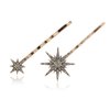DNHCLL Moon Star Hexagram Crystal Hair Clips Set Women Lady Alloy Barrettes Hairpin Side Clip Hair Accessories Decorative Hair Accessoeies Headpieces for Women