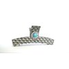 Generic Long chunky dark silver turquoise blue stone metal native tribal hair claw clip