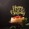 Naicaek Handmade Glitter Happy Birthday Cake Topper,Birthday Party Cake Decorations, Anniversary/Birthday Party Decoration Supplies (Gold)