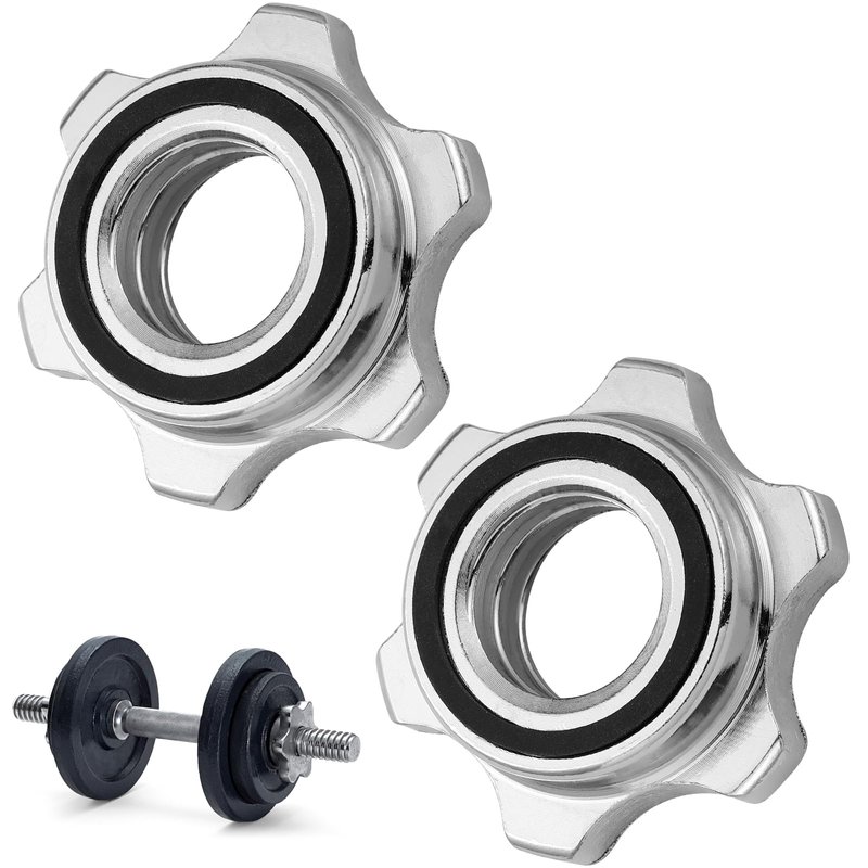 2pcs 25mm/0.98inch Barbell Screw Collar Dumbbell Screw Clamps Dumbell Weight Lifting Collars for ...