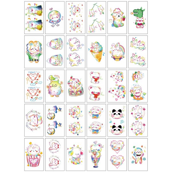 Generic Temporary Tattoos for Kids 30 Sheet Fake Tattoos Realistic Small Temporary Tattoos Sticker for Girls Boys Cute Gifts