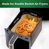 SIUDANGKA Air Fryer Liners Disposable, 100 pcs Rectangle Air Fryer Parchment Paper Sheets Air Fryer Accessories for Ninja DZ071 Air Fryer 2 Basket Air Fryer Instant Vortex Air Fryer