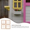 4pcs Miniature Dollhouse Window Frame Model Scale Dollhouse Furniture Decor Doll House Craft Accessories