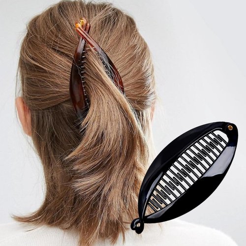 15PCS Banana Hair Clips, Banana Clincher Clips Combs Fishtail Fish Shape Hair Comb Clips, Ponytail Bun Holder Jaw Clamp for Women Girls Thick Medium Thin Hair(Classic Style)