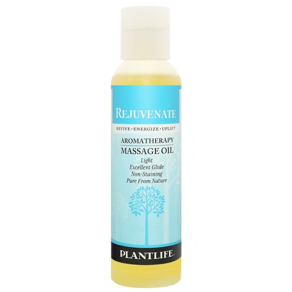 Plantlife Rejuvenate Massage Oil - Absorbs Deeply into The Skin and is Circulated Throughout, Providing Optimum Benefit to The Mind and Body - Made in California 4 oz