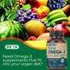 DEVA Vegan Omega-3 DHA Supplement, Once-Per-Day Softgel 200 MG, Carrageenan Free, Gelatin Free, Non-Fish, Algae Oil, Omega-3 Fatty Acids - 90 Softgels