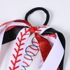 Baseball Hair Accessories Girls Softball Ribbon Pony Holder Streamer Hair Ties Elastic Band Glitter Bow Scrunchies Game Day Decor Accessories Back School Gift for Cheerleader Women Player