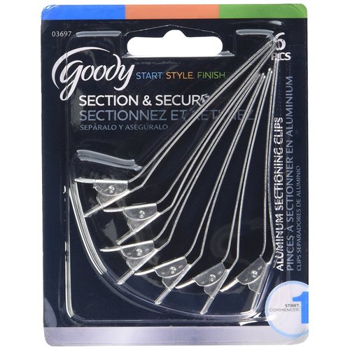 Goody Aluminum Sectioning Clips - 6 CT, Silver