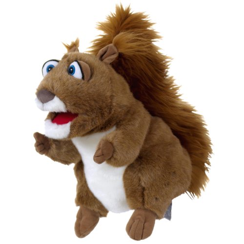 Living Puppets 12-Inch Squirrel Hand Puppet - Fine European Design, Ultra-Soft and Cuddly, Promotes Child Development, Safety Certified, Teacher-Recommended for Boys and Girls