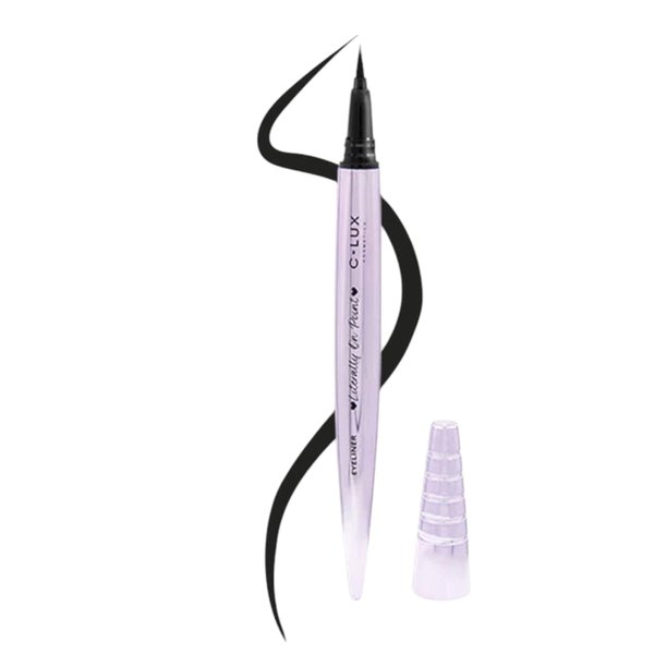 C-LUX Precise Liquid Liner Eyeliner Black 01 Waterproof & Smudge-Proof | Fine Tip for Defined Eye Makeup | Long-Lasting Vegan Formula | 0.02oz